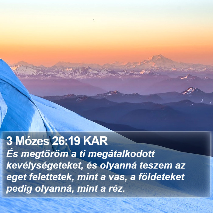 3 Mózes 26:19 KAR Bible Study