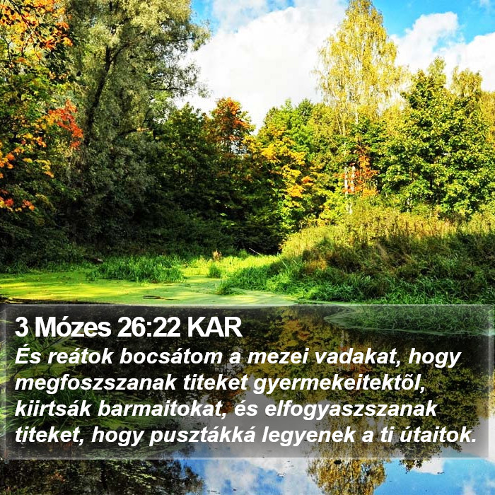 3 Mózes 26:22 KAR Bible Study