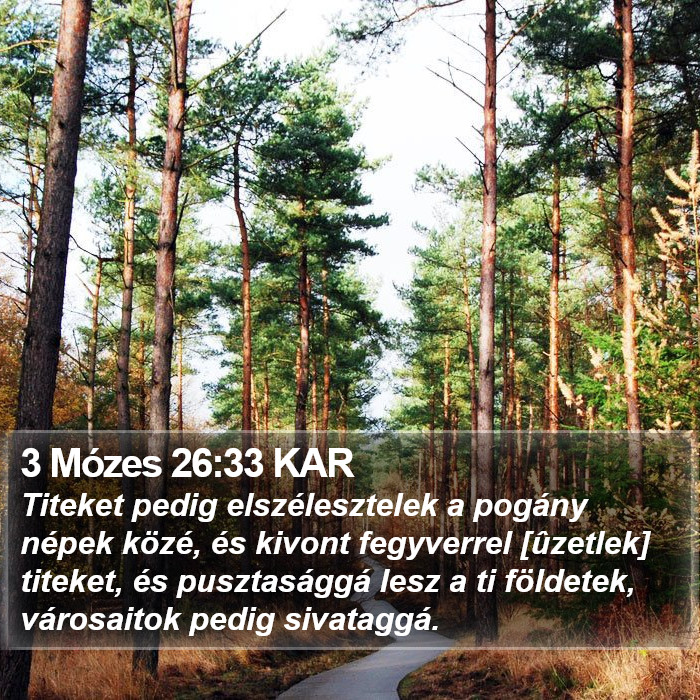 3 Mózes 26:33 KAR Bible Study