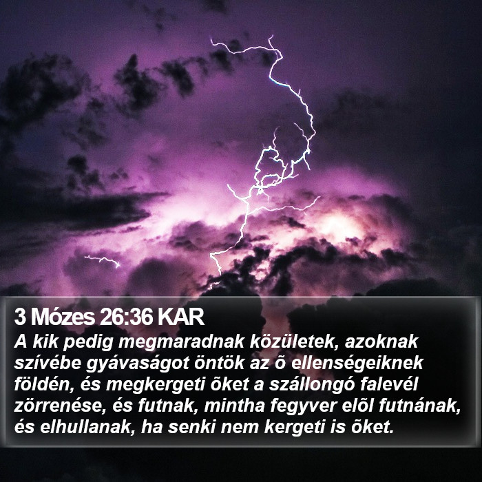 3 Mózes 26:36 KAR Bible Study