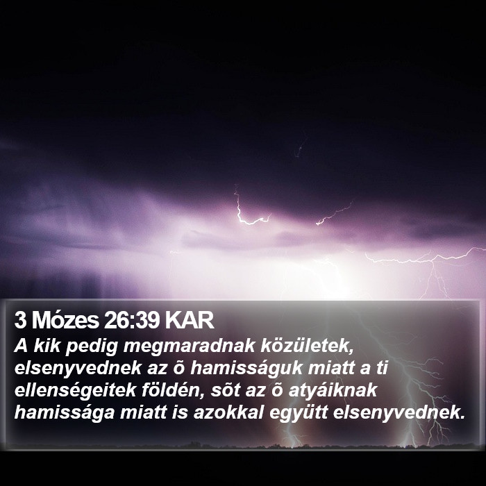 3 Mózes 26:39 KAR Bible Study