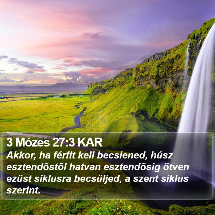 3 Mózes 27:3 KAR Bible Study