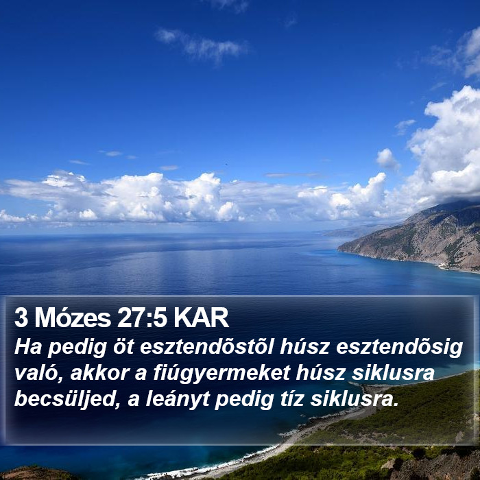3 Mózes 27:5 KAR Bible Study
