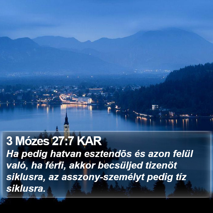3 Mózes 27:7 KAR Bible Study