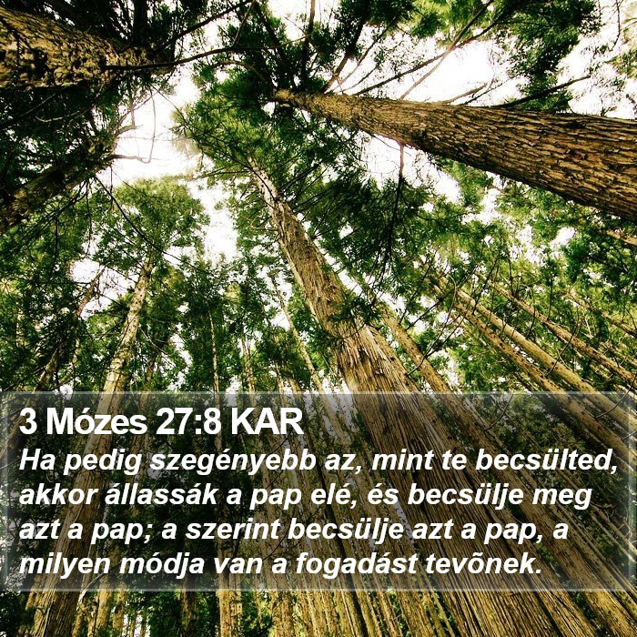 3 Mózes 27:8 KAR Bible Study