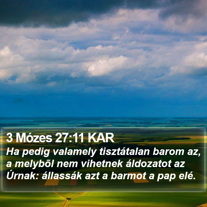 3 Mózes 27:11 KAR Bible Study