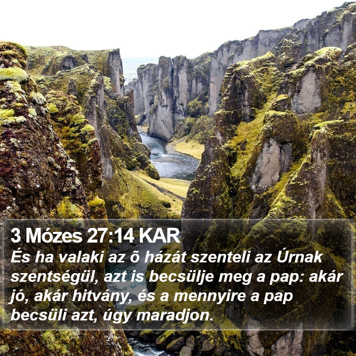3 Mózes 27:14 KAR Bible Study