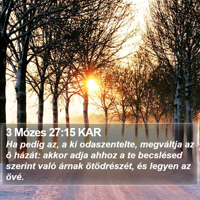 3 Mózes 27:15 KAR Bible Study