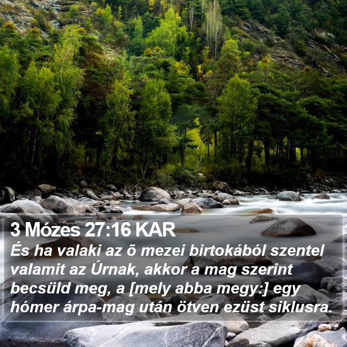 3 Mózes 27:16 KAR Bible Study