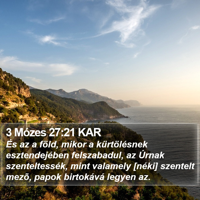 3 Mózes 27:21 KAR Bible Study