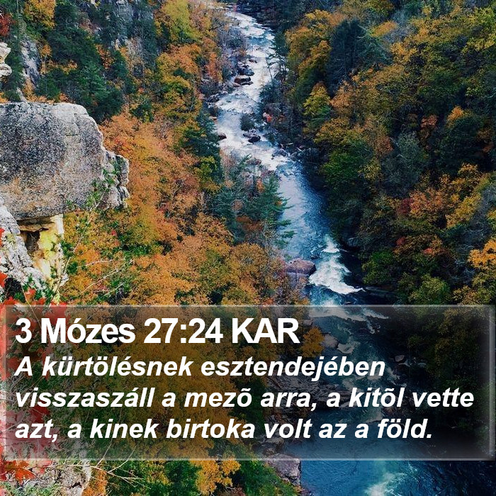 3 Mózes 27:24 KAR Bible Study