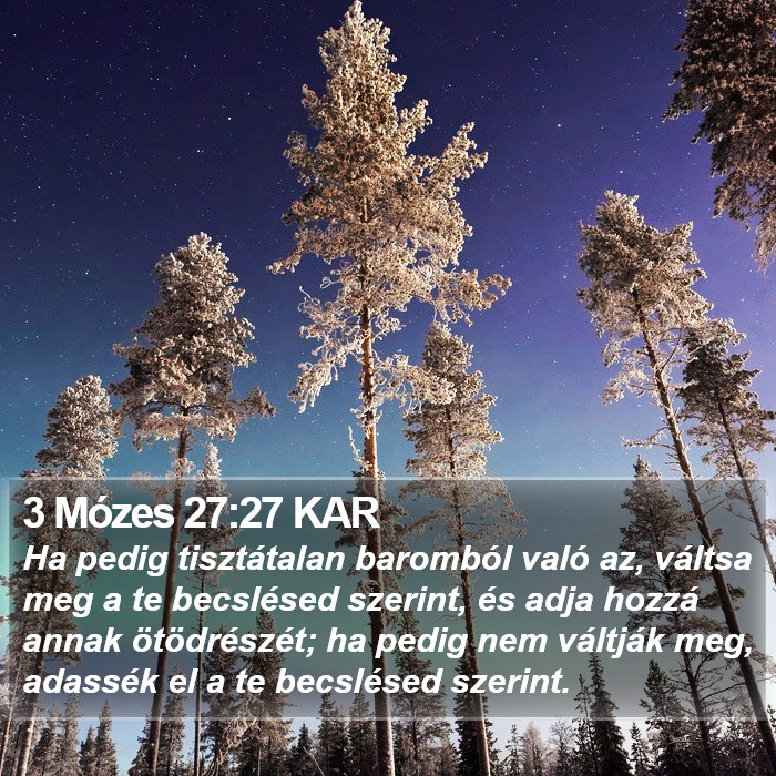3 Mózes 27:27 KAR Bible Study