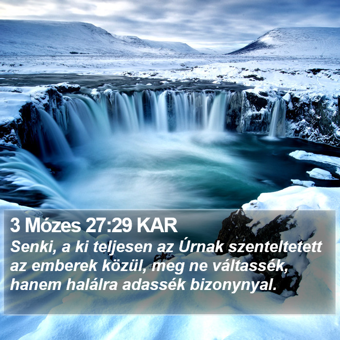 3 Mózes 27:29 KAR Bible Study