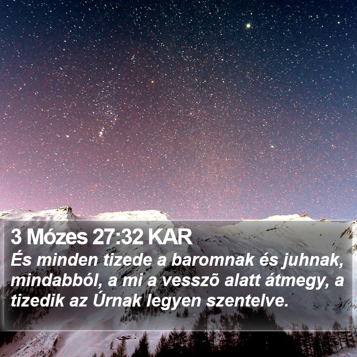 3 Mózes 27:32 KAR Bible Study