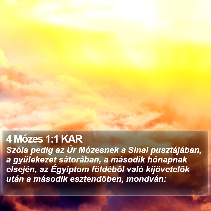 4 Mózes 1:1 KAR Bible Study