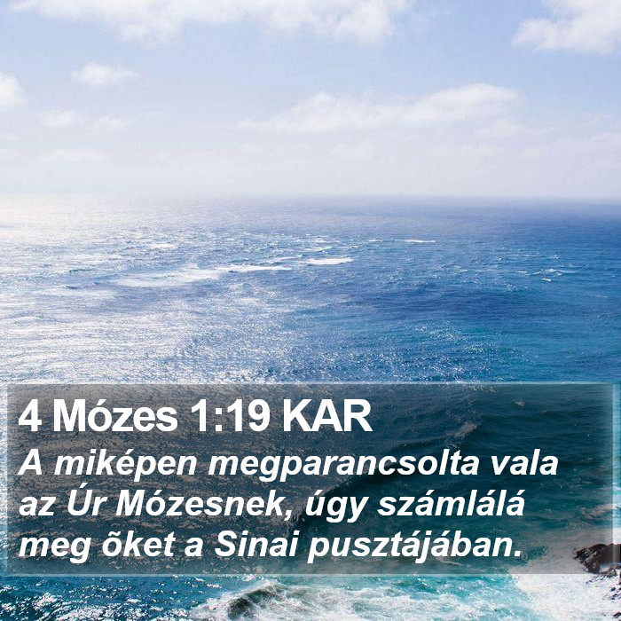 4 Mózes 1:19 KAR Bible Study