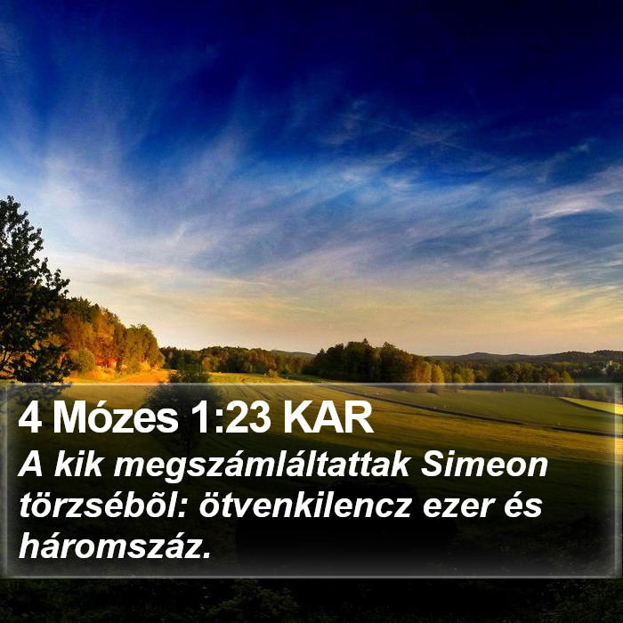 4 Mózes 1:23 KAR Bible Study