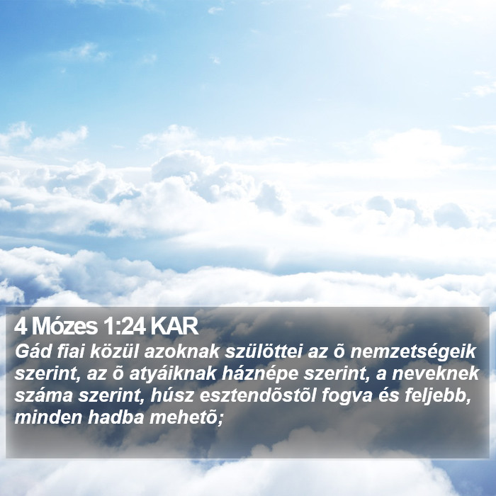 4 Mózes 1:24 KAR Bible Study