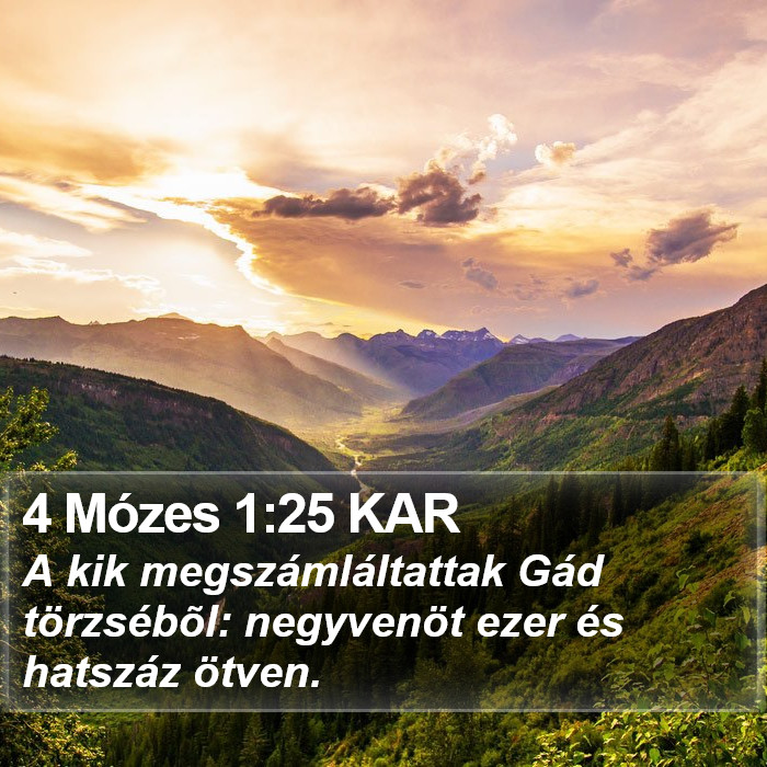 4 Mózes 1:25 KAR Bible Study