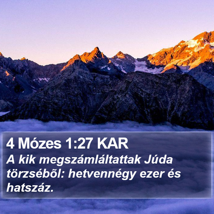 4 Mózes 1:27 KAR Bible Study