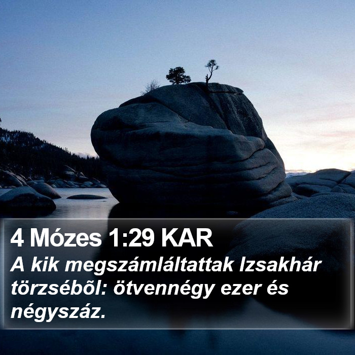 4 Mózes 1:29 KAR Bible Study