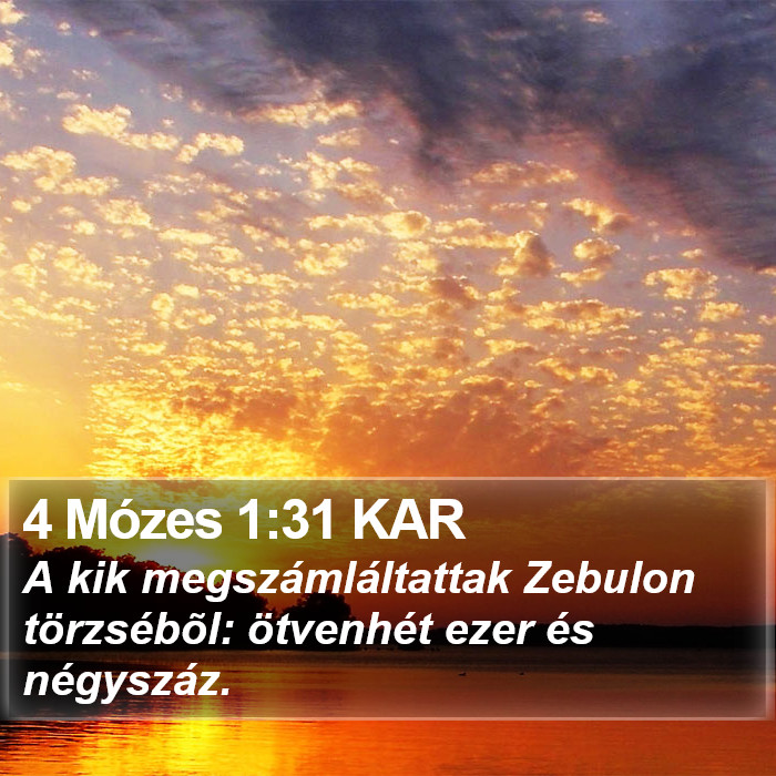 4 Mózes 1:31 KAR Bible Study