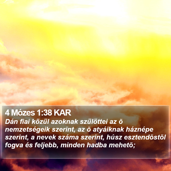 4 Mózes 1:38 KAR Bible Study