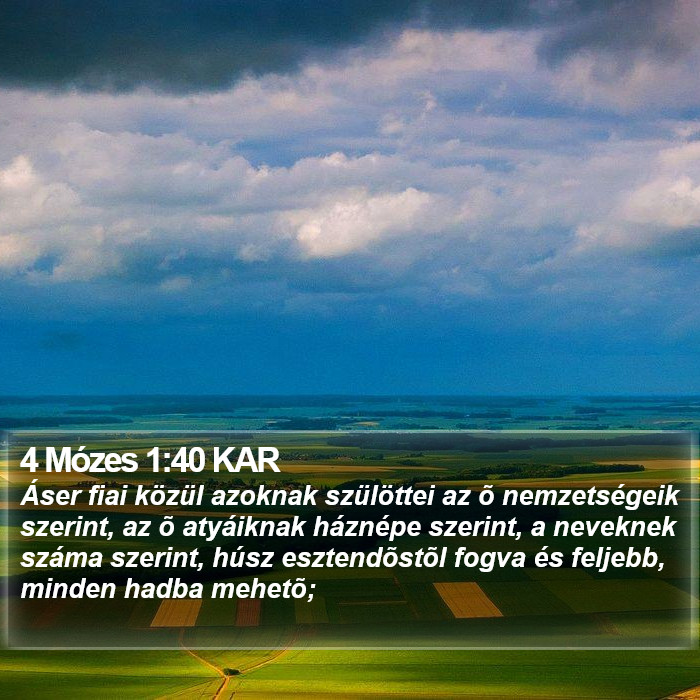 4 Mózes 1:40 KAR Bible Study