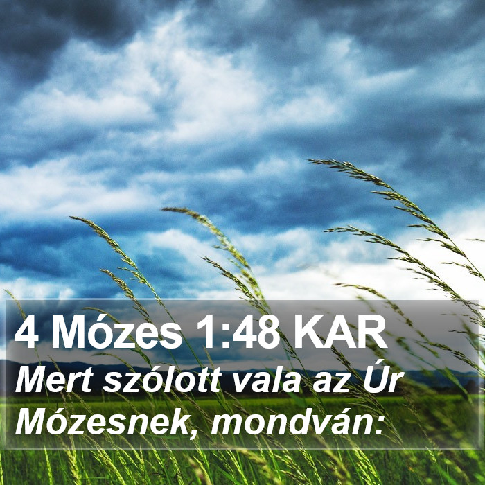 4 Mózes 1:48 KAR Bible Study