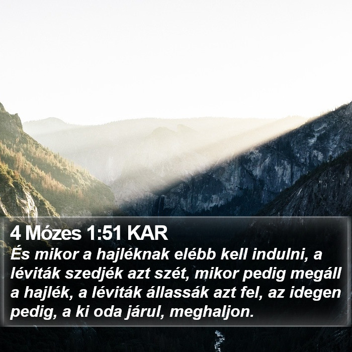 4 Mózes 1:51 KAR Bible Study