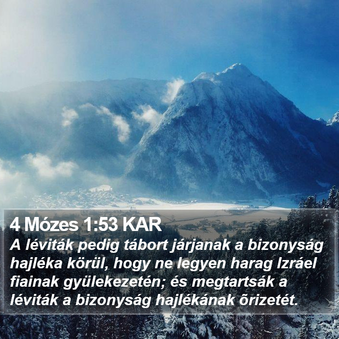 4 Mózes 1:53 KAR Bible Study