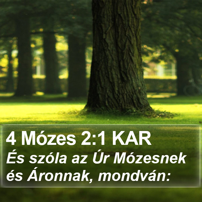 4 Mózes 2:1 KAR Bible Study