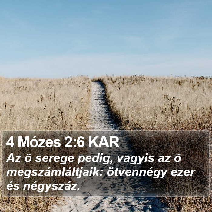 4 Mózes 2:6 KAR Bible Study