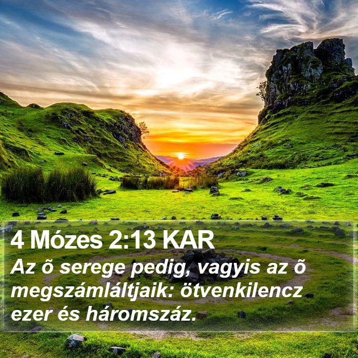 4 Mózes 2:13 KAR Bible Study