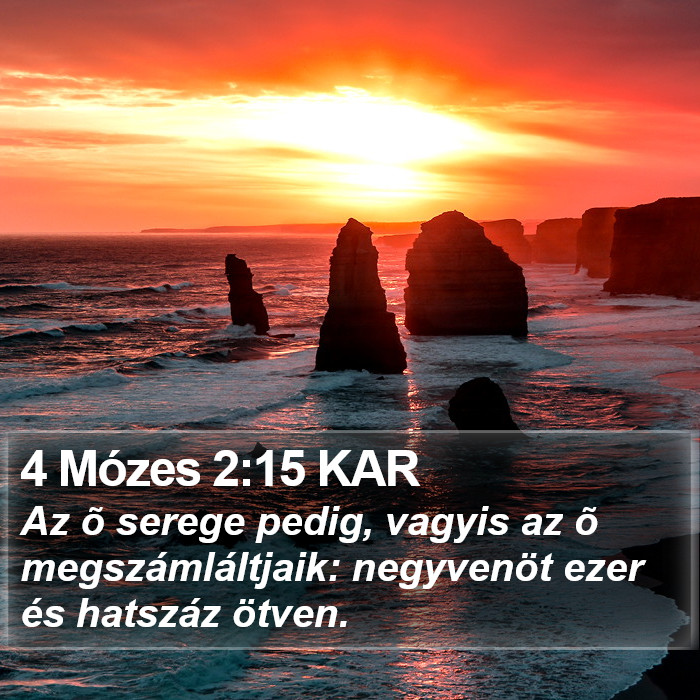 4 Mózes 2:15 KAR Bible Study