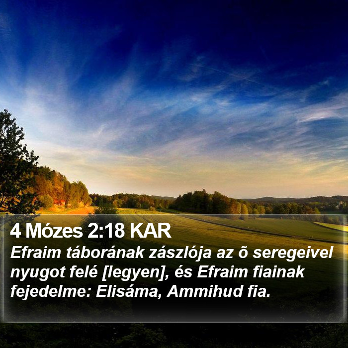 4 Mózes 2:18 KAR Bible Study