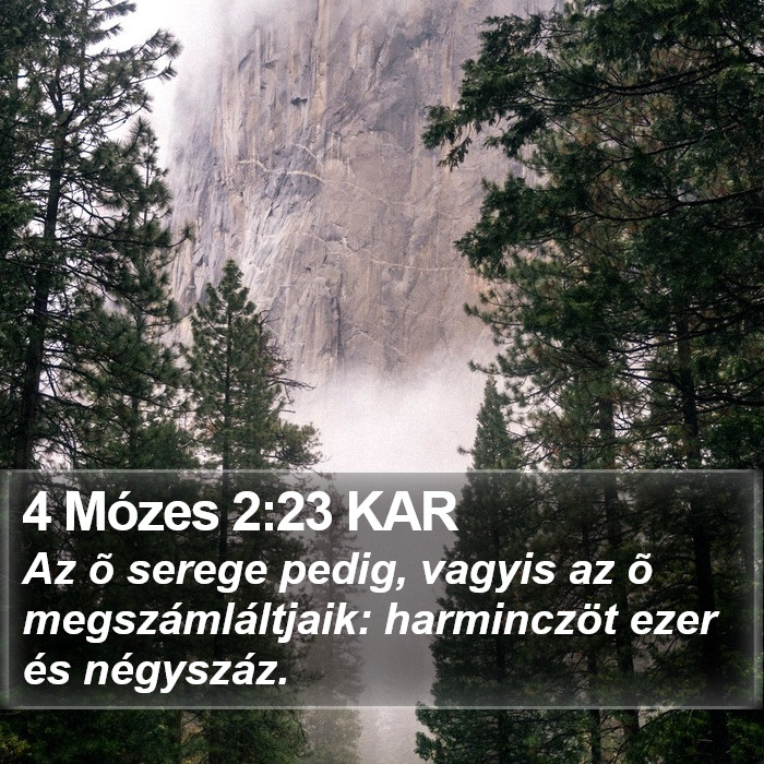 4 Mózes 2:23 KAR Bible Study