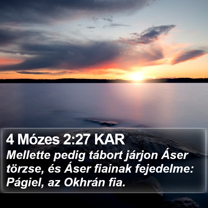 4 Mózes 2:27 KAR Bible Study