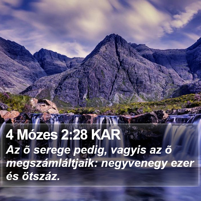 4 Mózes 2:28 KAR Bible Study