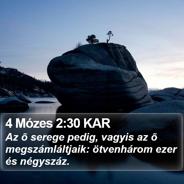 4 Mózes 2:30 KAR Bible Study