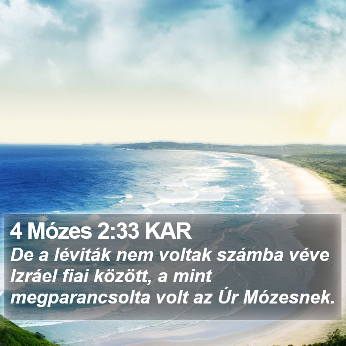 4 Mózes 2:33 KAR Bible Study