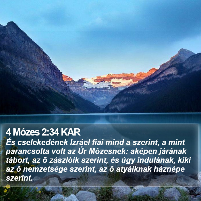 4 Mózes 2:34 KAR Bible Study