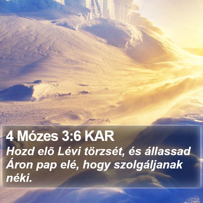 4 Mózes 3:6 KAR Bible Study