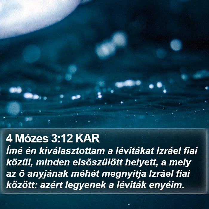 4 Mózes 3:12 KAR Bible Study