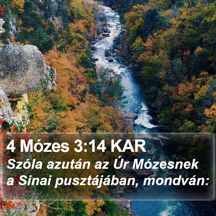 4 Mózes 3:14 KAR Bible Study