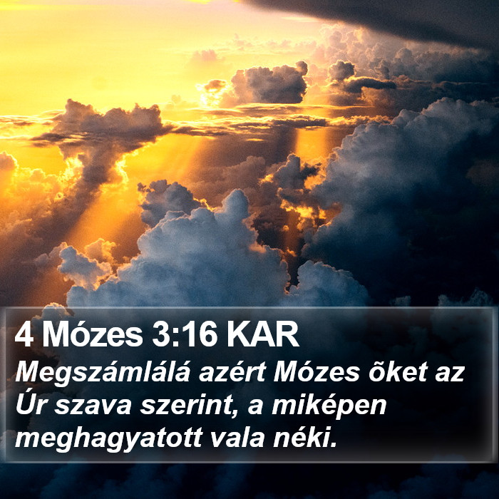 4 Mózes 3:16 KAR Bible Study