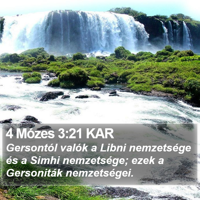 4 Mózes 3:21 KAR Bible Study