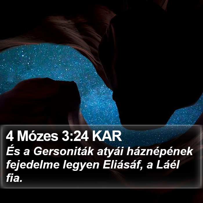 4 Mózes 3:24 KAR Bible Study