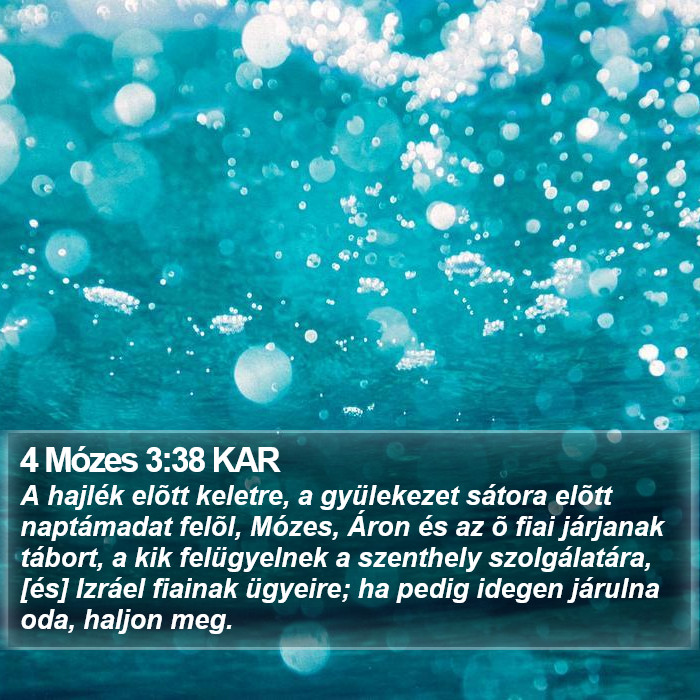 4 Mózes 3:38 KAR Bible Study