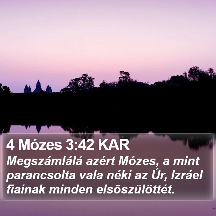 4 Mózes 3:42 KAR Bible Study